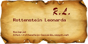Rottenstein Leonarda névjegykártya